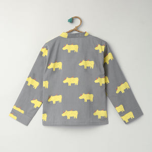 ' A Crash of Rhinoceros' Casual Kurta