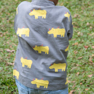 ' A Crash of Rhinoceros' Casual Kurta