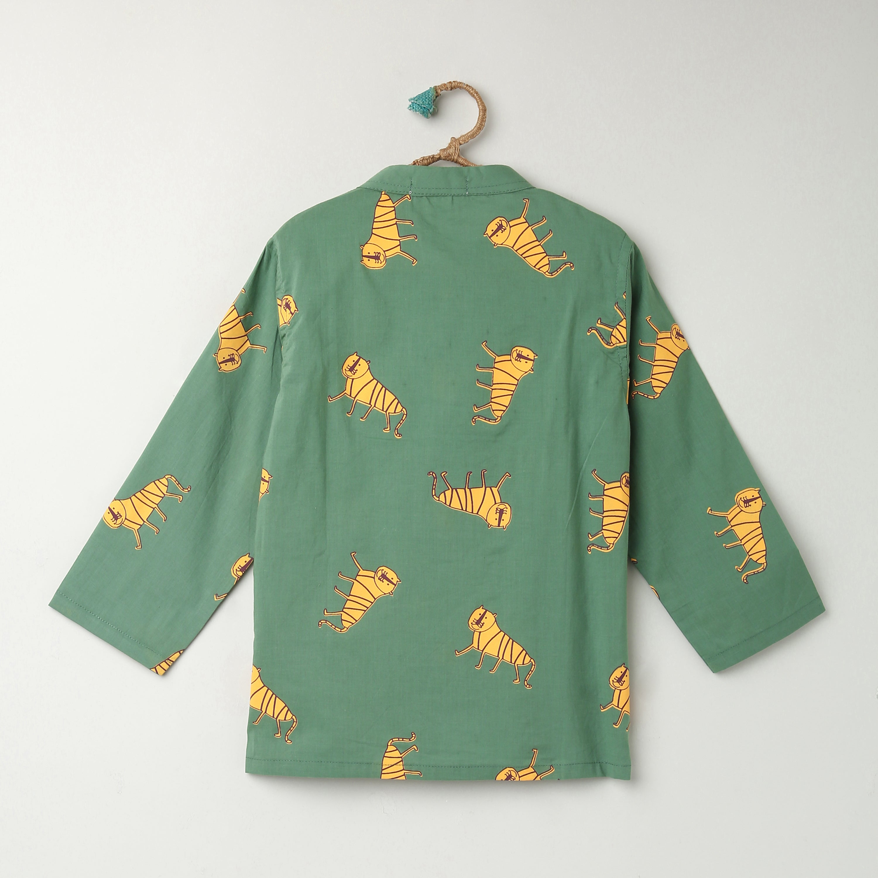 ‘An Ambush of Tigers’ Chinese Collar Gender Neutral Shirt