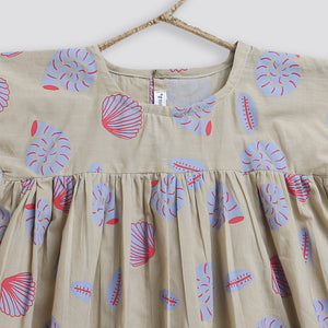 'A Midden of Shells' Beige Dress