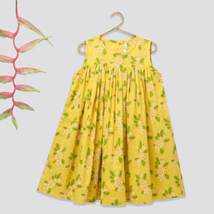 'A Bunch of Frangipani' - Flared Dress