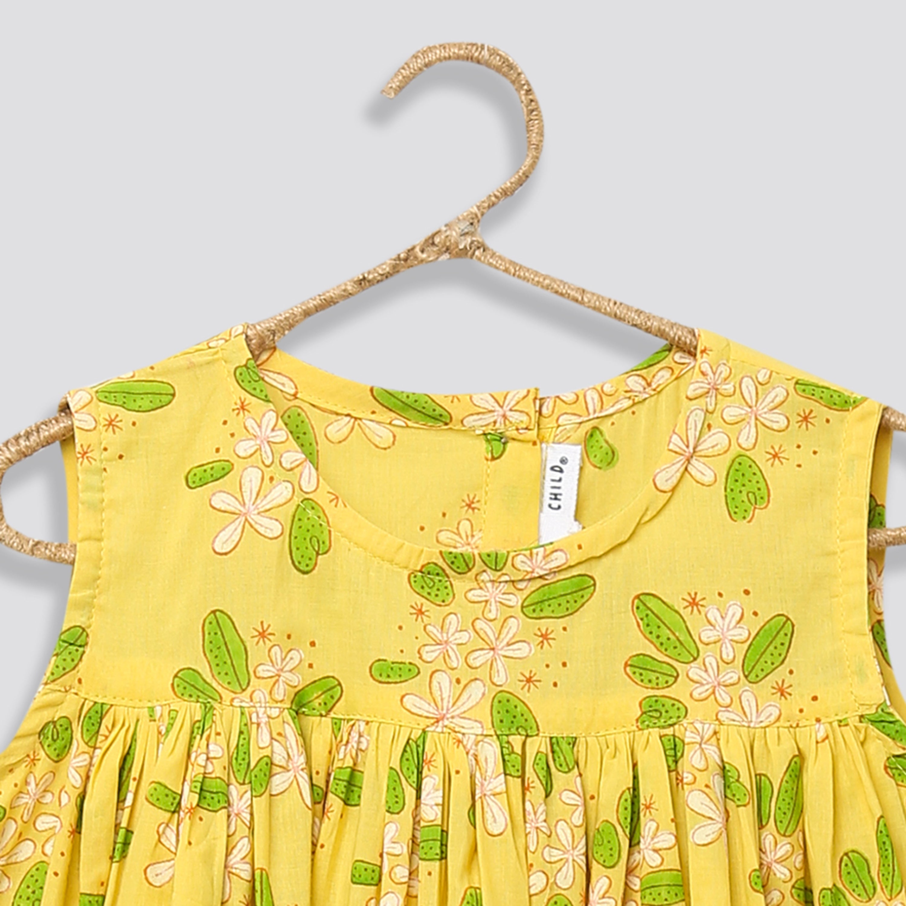 'A Bunch of Frangipani' - Flared Dress