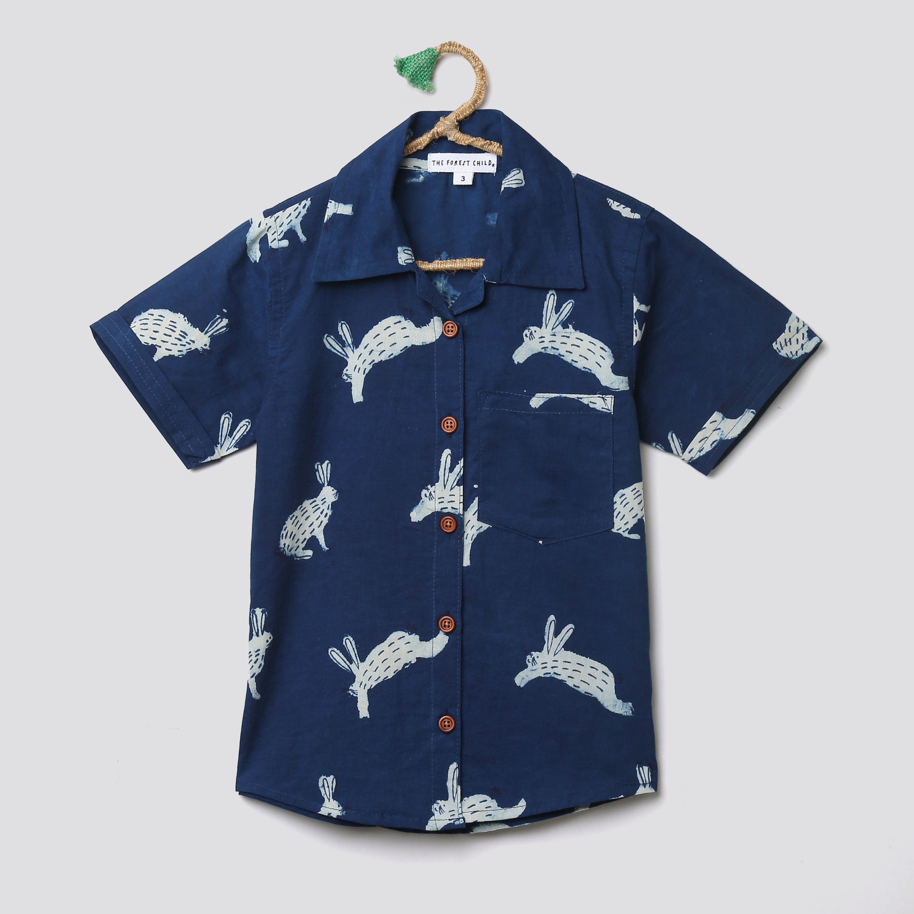 ' A Down of Hares’ Indigo Shirt