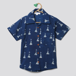 ' A Forest of Trees’ Indigo Shirt