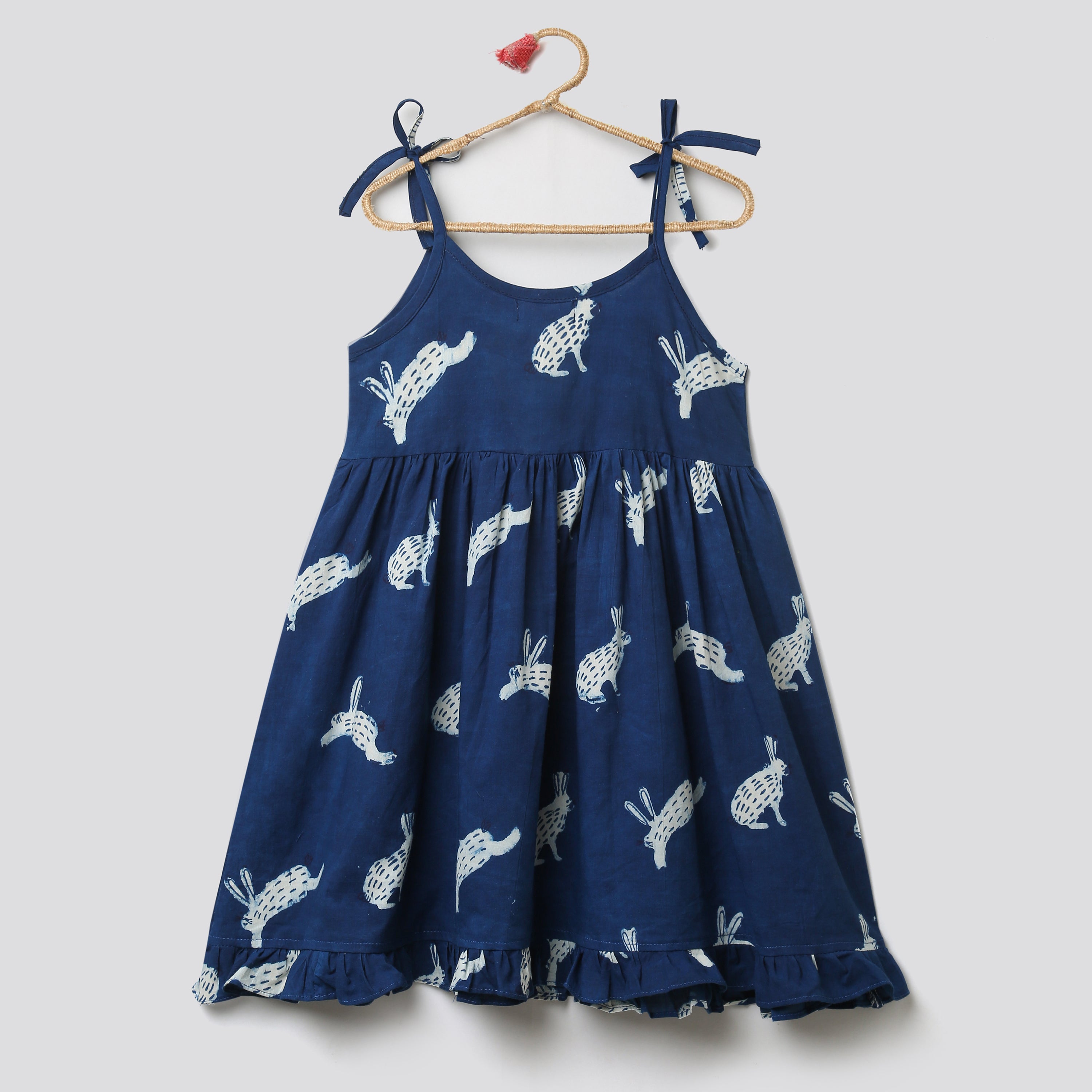 'A Down of Hares' Indigo String Dress