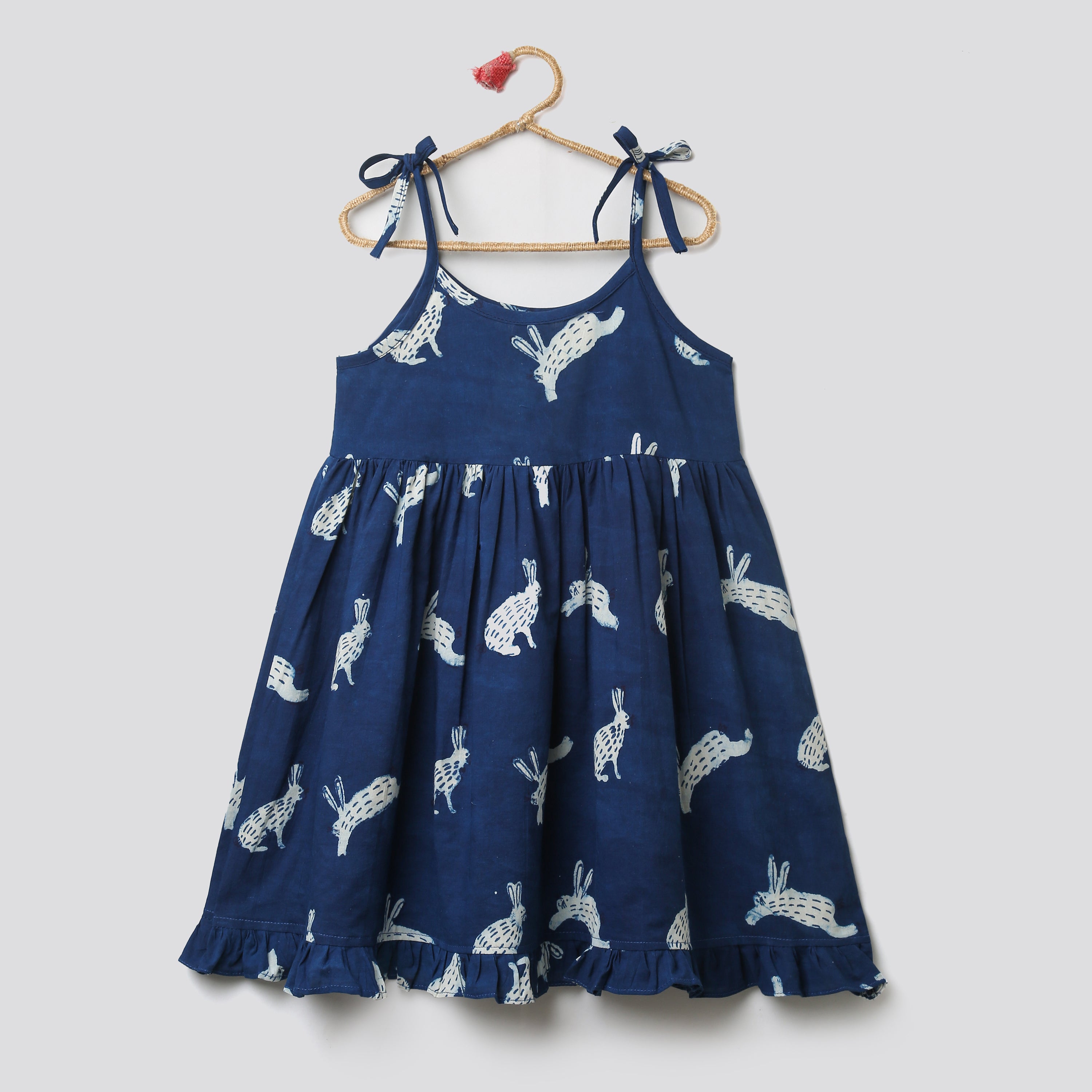 'A Down of Hares' Indigo String Dress