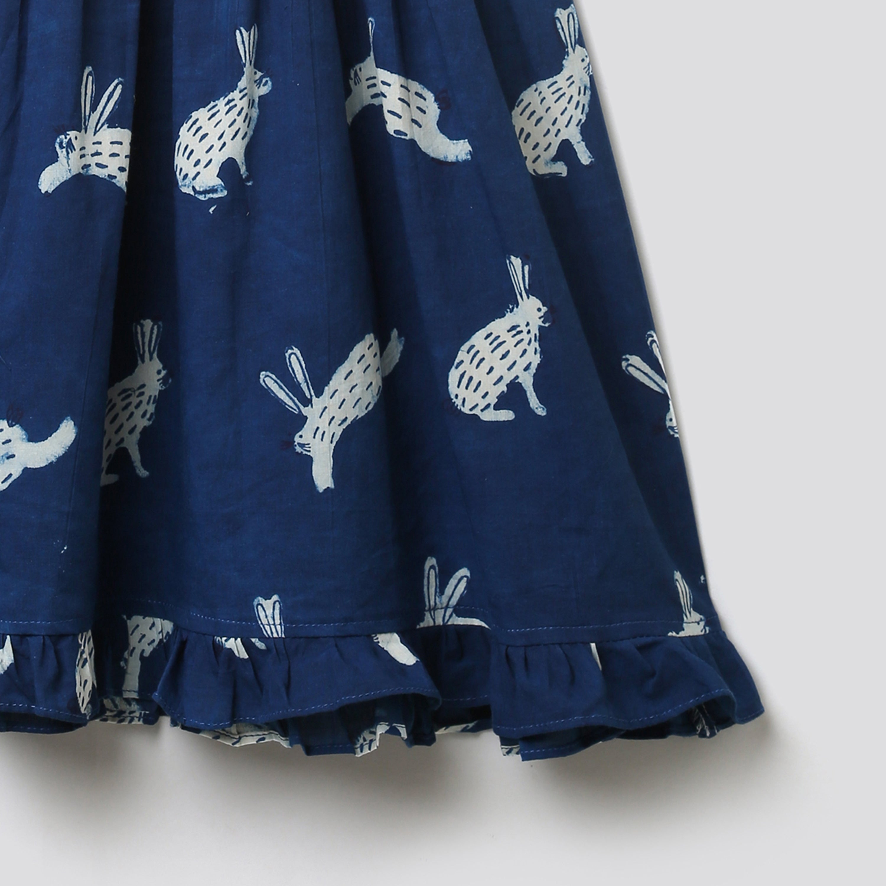 'A Down of Hares' Indigo String Dress