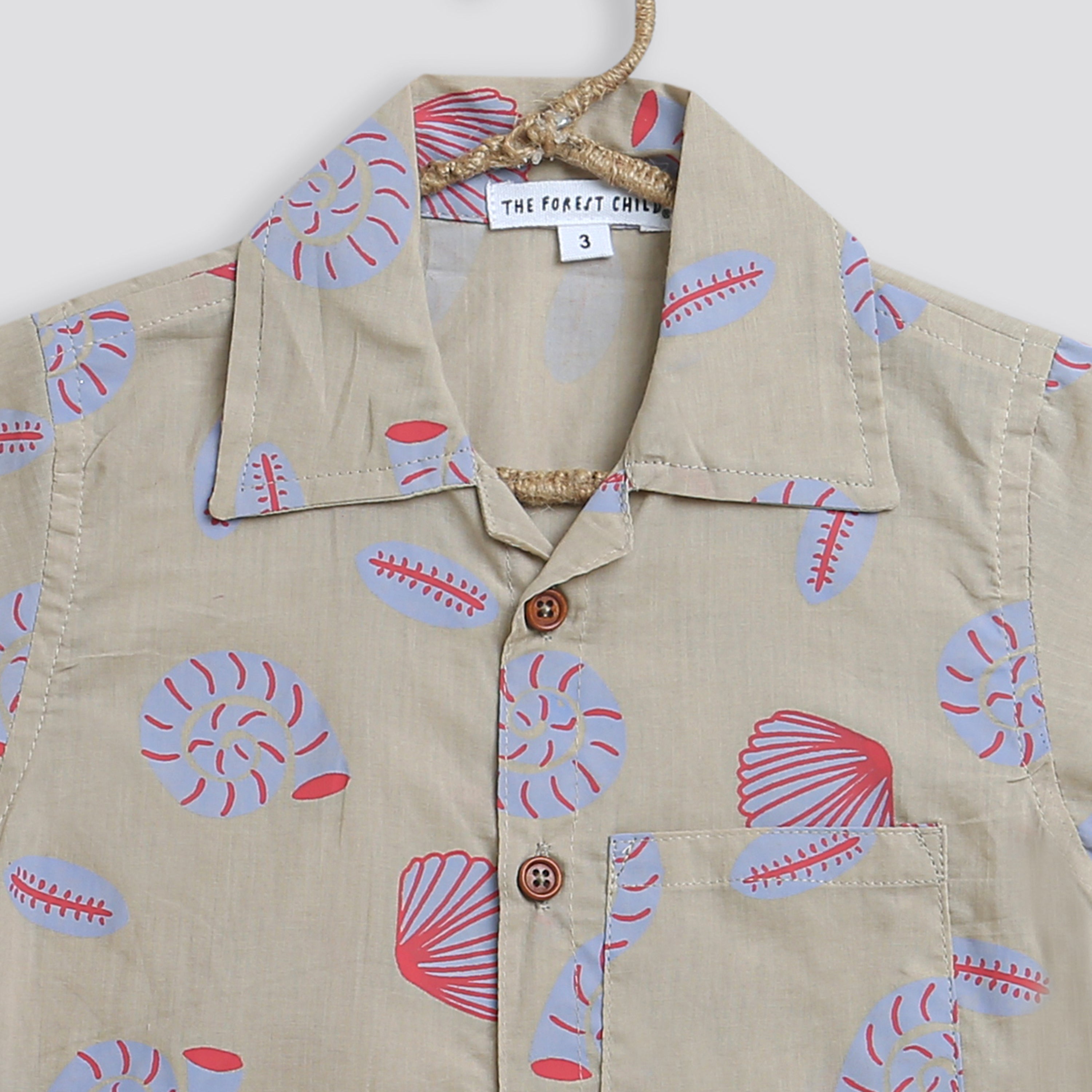 'A Midden of Shells' Beige Shirt