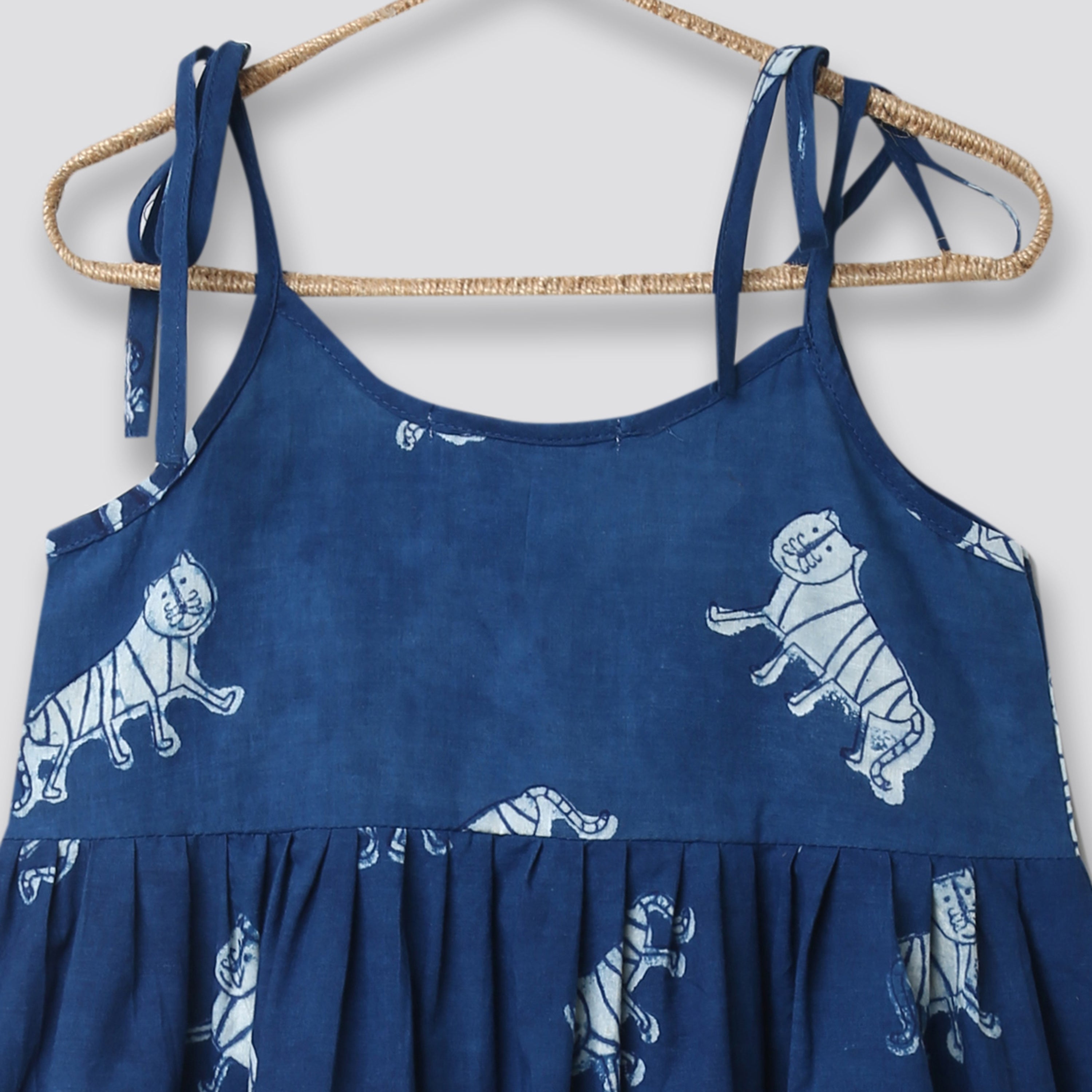 'An Ambush of Tigers' Indigo String Dress