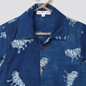 ‘An Ambush of Tigers’ Indigo Shirt