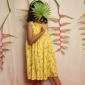 'A Bunch of Frangipani' - Flared Dress