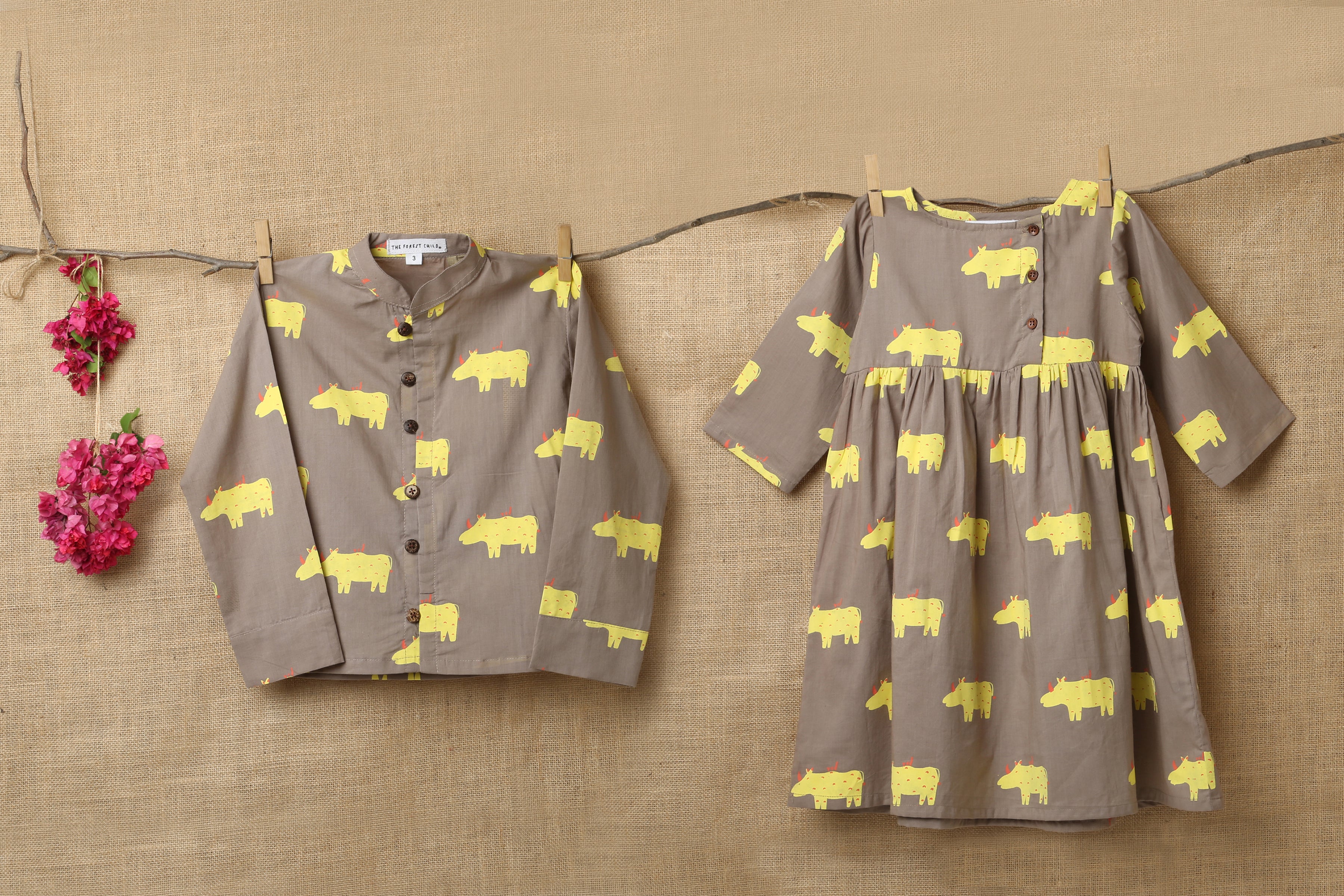 ' A Crash of Rhinoceros' Casual Kurta