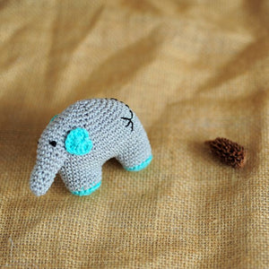 'Rana-the Elephant' Handcrafted Brooch in Sea Green