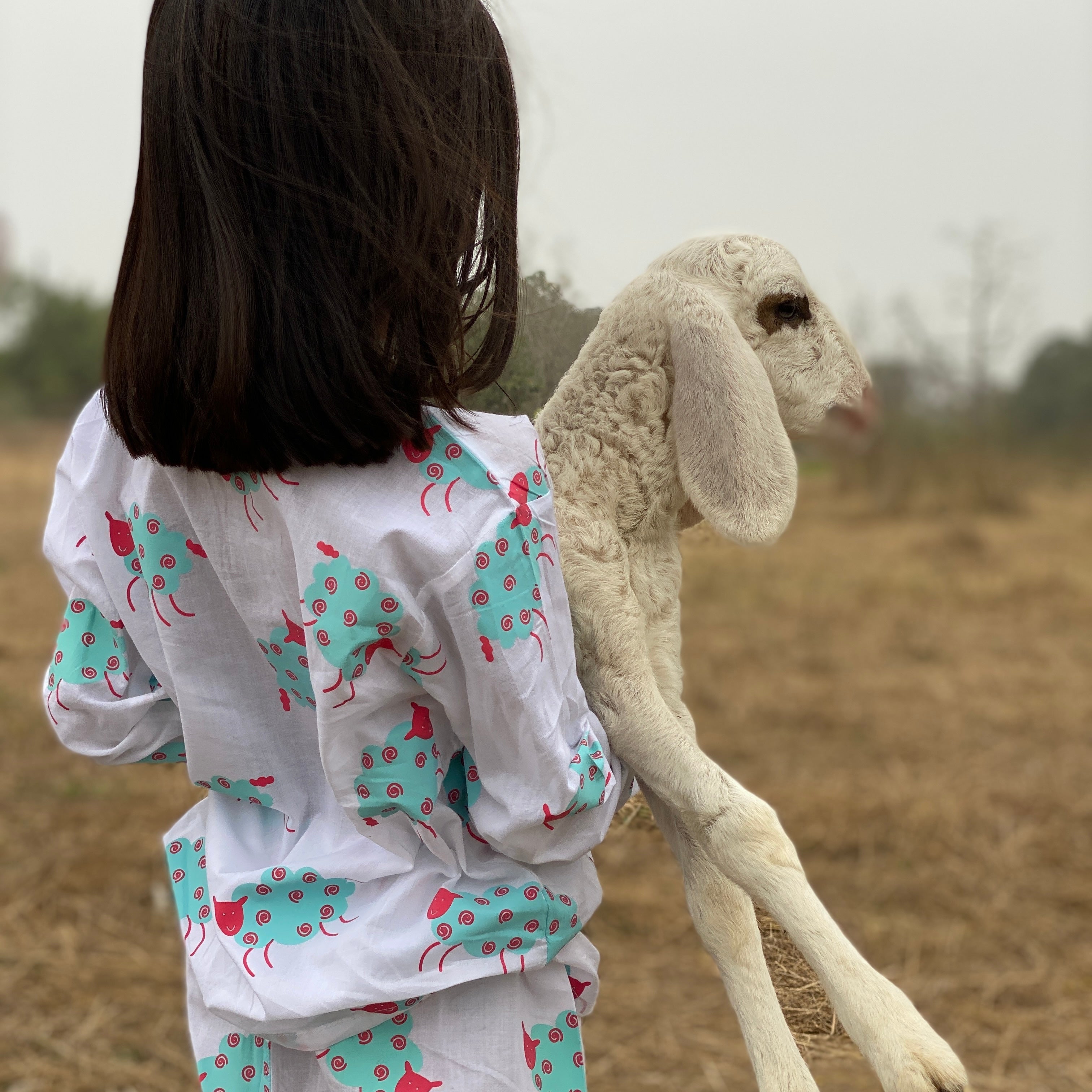 'A Flock of Sheep' Kurta Pyjama Set