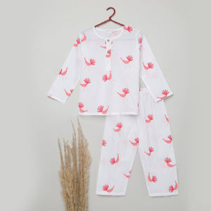 'A Pride of Peacocks' Kurta Pyjama Set