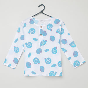 'A Midden of Shells' Kurta Pyjama Set