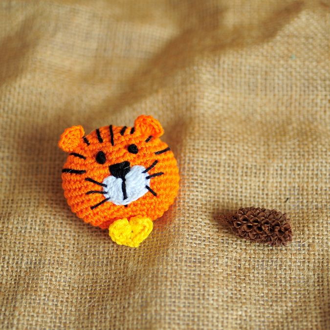 'Maya-the Tiger' Handcrafted Brooch