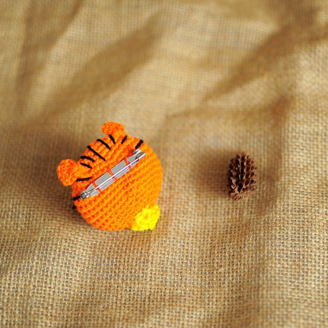 'Maya-the Tiger' Handcrafted Brooch