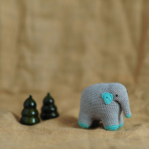 'Rana-the Elephant' Handcrafted Playmate in Sea Green